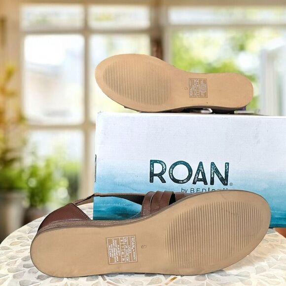 Roan by Bed Stu Alacrity Leather Sandal Brown/Tan Women's Size 9 EU 40 - Picture 11 of 13
